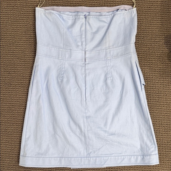 RED Valentino Light Blue Strapless Dress RED Valentino Light Blue Strapless Dress